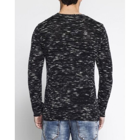 Antony Morato Men's Marled Charcoal Crew Neck Long Sleeve Sweater size M - Picture 3 of 16
